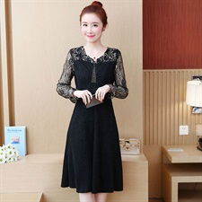 春日优雅 2019早春新款蕾丝拼接裙，重塑丰满女性的时尚内搭美学